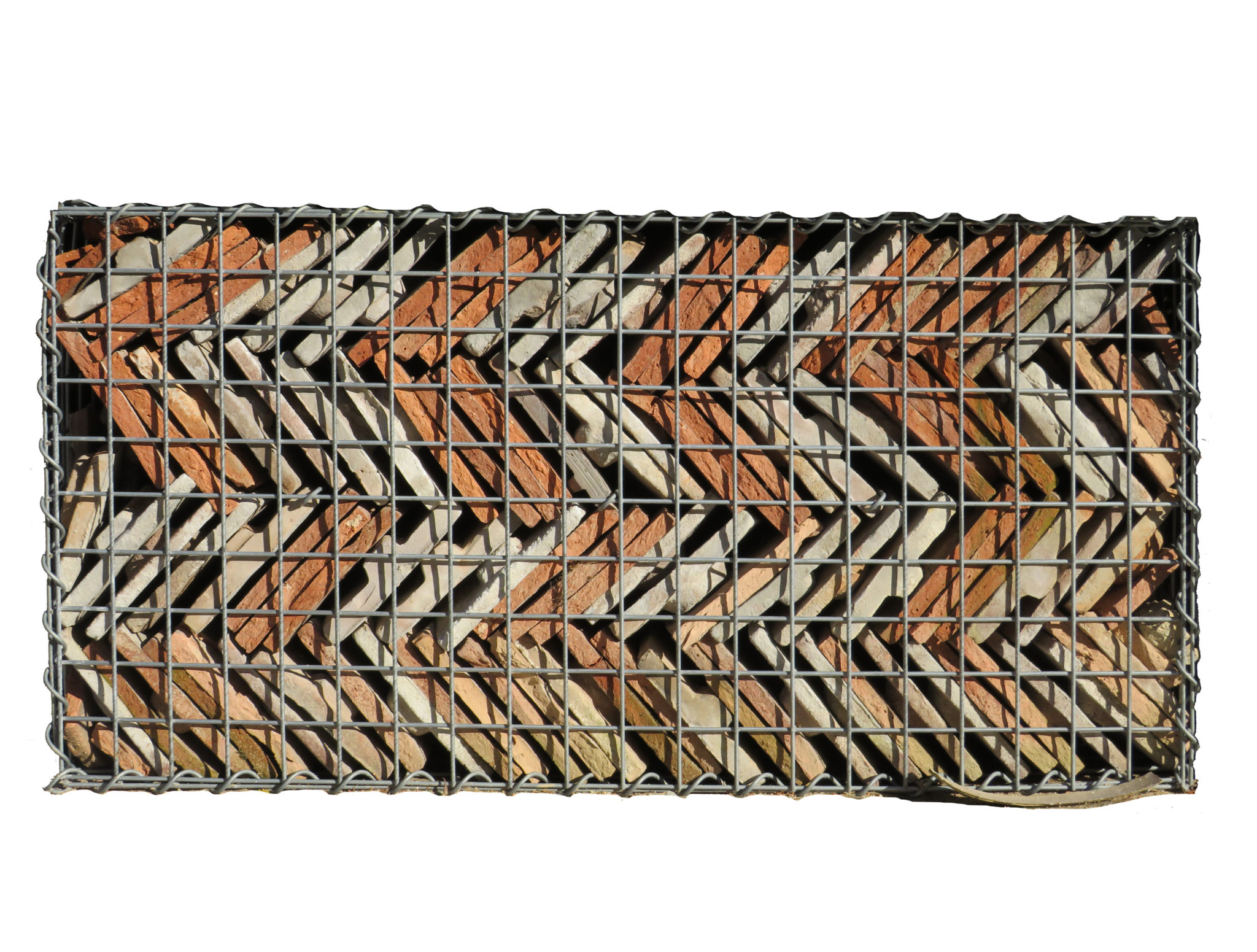 Gabion-rectangulaire-original-couleur-graphique-tuiles-ecomat-isere-réemploi-aplomb-38